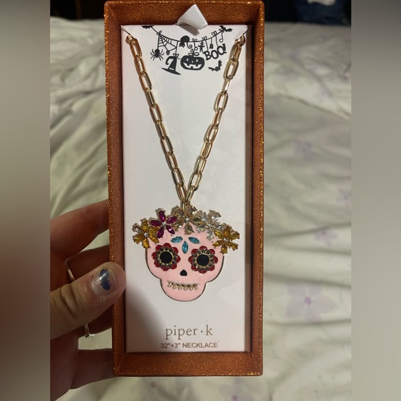 piper k  Jewelry  Piper K Sugar Skull Necklace  Poshmark